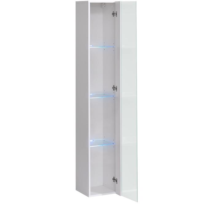 Fali szekrény Switch Üveg WW1 fehér  + LED,2