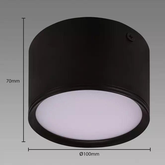 Mennyezeti lámpa rolen LED 7W BLACK 03780
