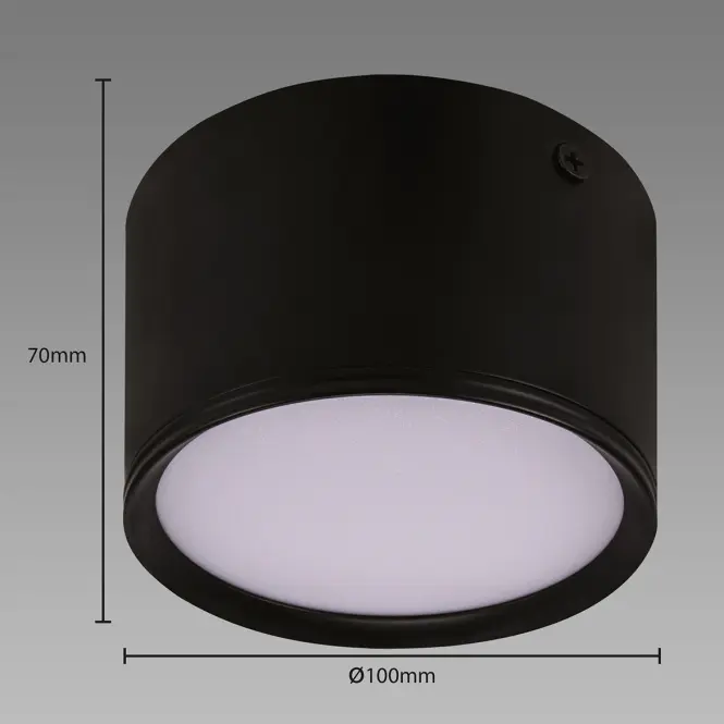 Mennyezeti lámpa rolen LED 7W BLACK 03780,3