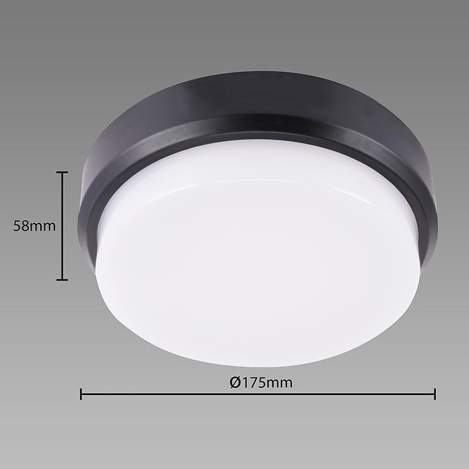 Mennyezeti Lámpa Aron LED C 12W Black 4000K 03800 PL1