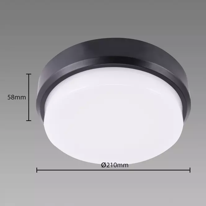 Mennyezeti lámpa LED C 18W Black 4000K 03801