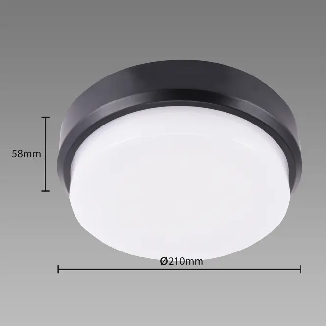 Mennyezeti lámpa LED C 18W Black 4000K 03801,3