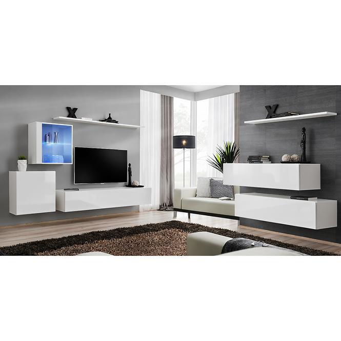Nappali bútor Switch XV üveg +LED fekete / grafit