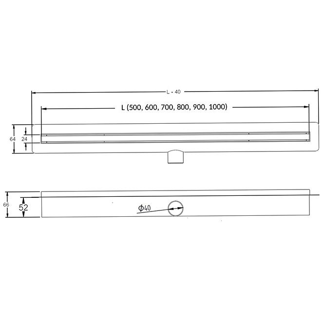 Lineáris vízelvezetés Ultra Slim 500