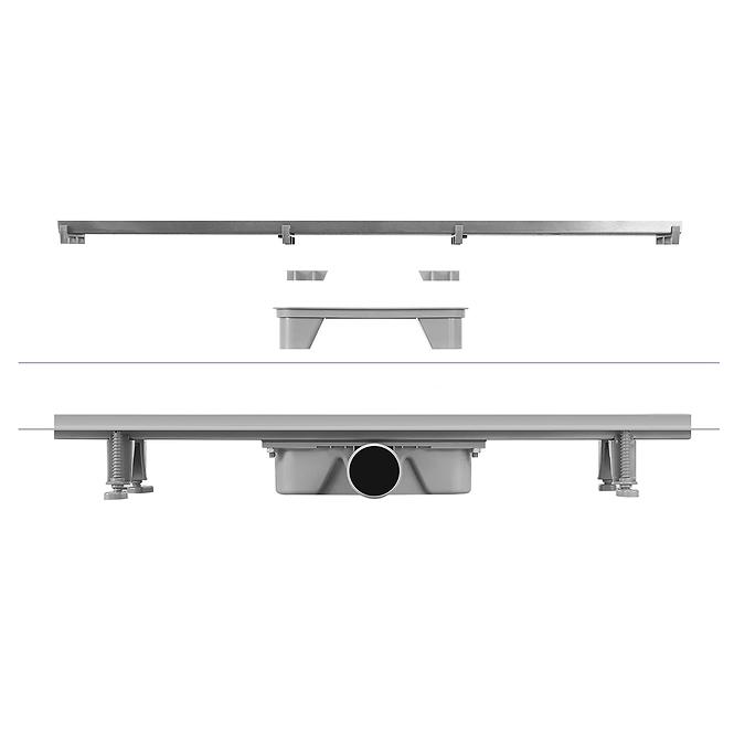Lineáris vízelvezető hullám Inox 500