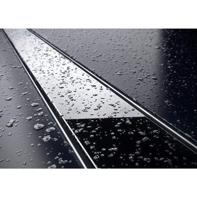 Lineáris vízelvezetés Inox Fehér üveg 600,5