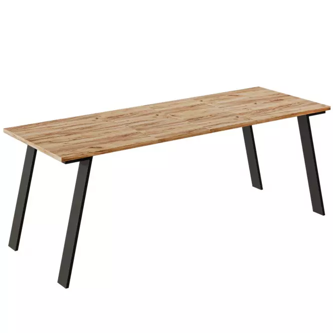 Kinyitható asztalok  Liwia 130/210x80 cm Tölgy Craft Aranysárga,2