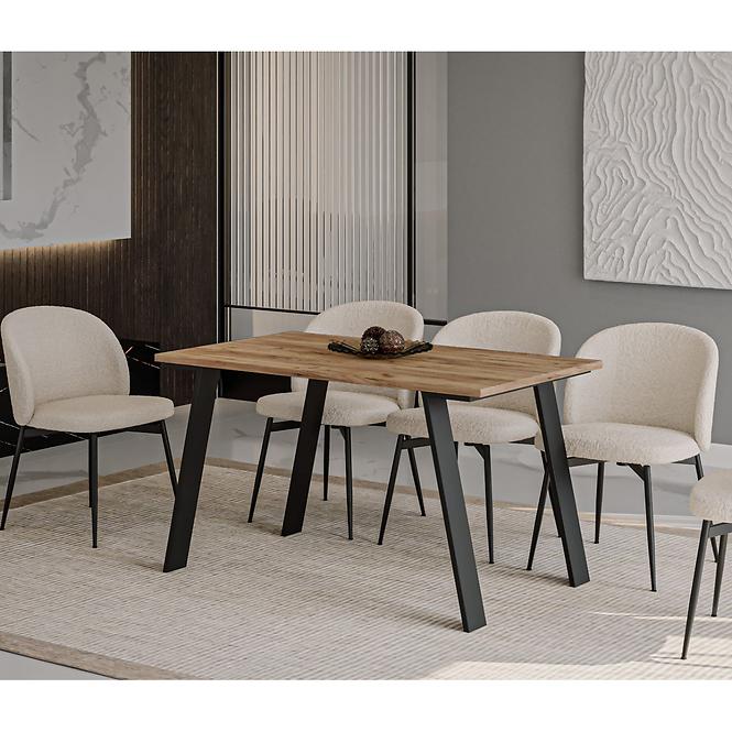 Kinyitható asztalok  Liwia 130/210x80 cm Tölgy Craft Aranysárga,4