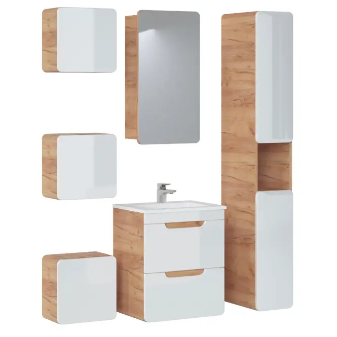 Fürdőszoba szekrény + tükörrel Aruba 40 cm,3