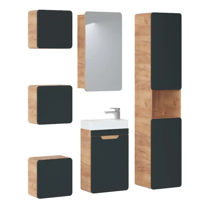 Fürdőszoba szekrény + tükörrel Aruba 40 cm,4