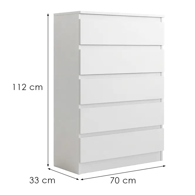 Komód 5S Ariel I fehér,2