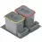 Szemetes  Praktiko 60 2x20l