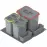 Szemetes  Praktiko 60 (1x15l+2x7l)