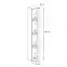 Fali szekrény Switch Üveg WW1 fekete +LED,2