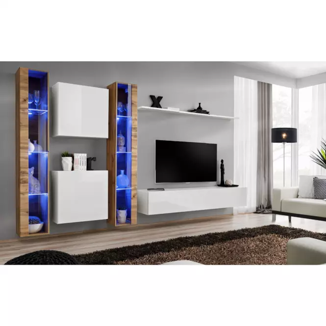 Fali szekrény Switch Üveg WW1 Wotan  + LED