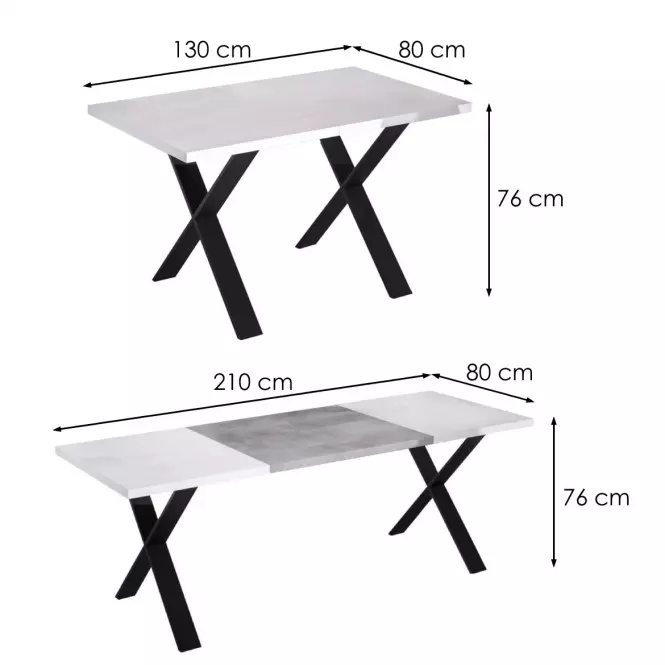 Asztal X-210 Fehér fényű