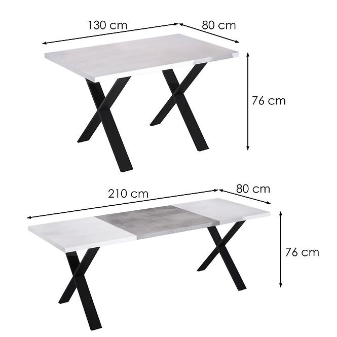 Asztal X-210 Fehér fényű