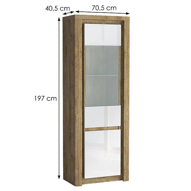 Vitrin Livinio L4 Ribbeck/fehér