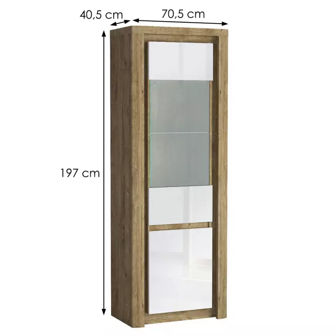 Vitrin Livinio L4 Ribbeck/fehér,3