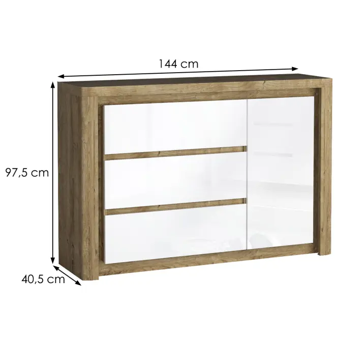 Komód Livinio L15 Ribbeck/fehér,3