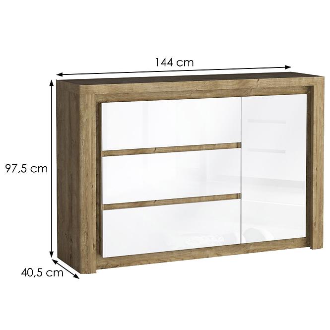 Komód Livinio L15 Ribbeck/fehér,3
