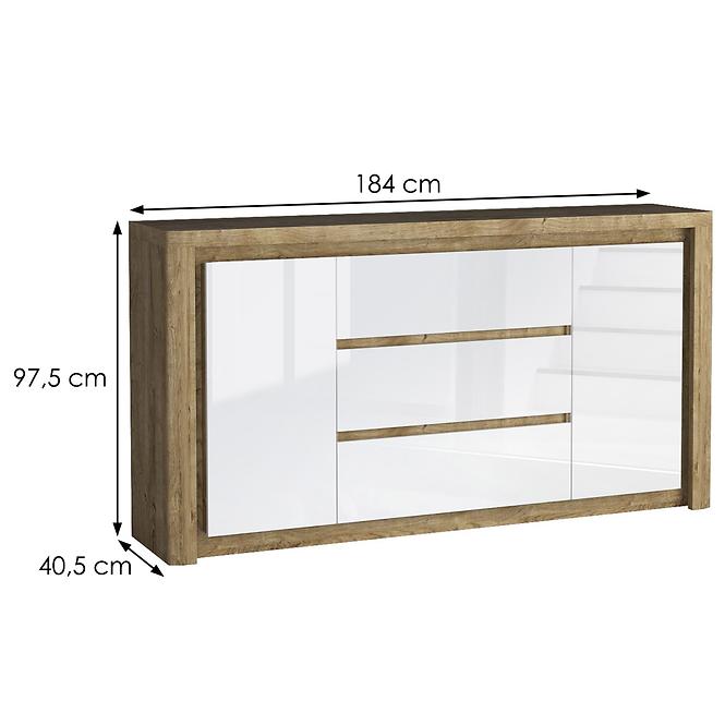 Komód Livinio L8 Ribbeck/fehér,3