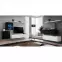 Nappali bútor Switch XV üveg +LED fehér/fekete,3