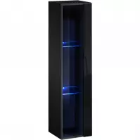 Fali szekrény Switch WW2 fekete +LED