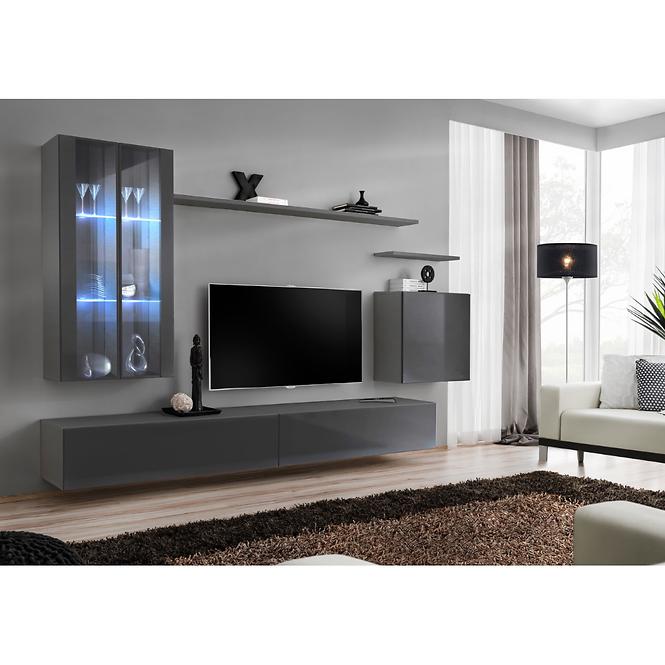 Fali szekrény Switch WW2 Grafit +LED,5