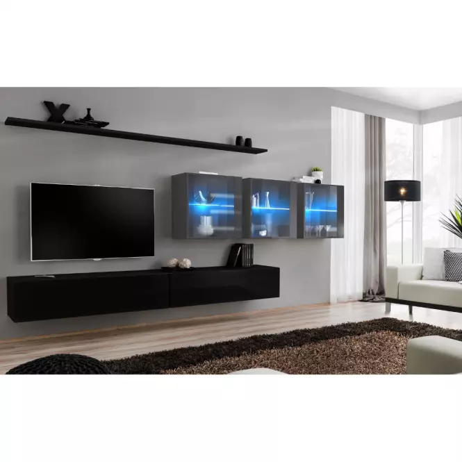 Fali szekrény Switch WW3 Grafit +LED,5