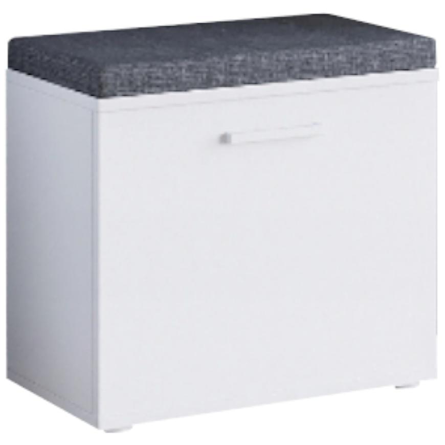 Cipősszekrény Justus 05 White/ Black Gloss