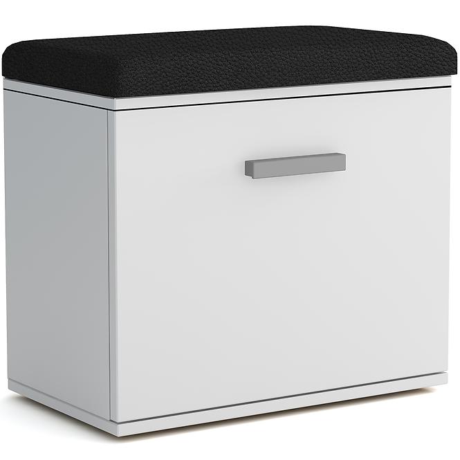 Cipősszekrény  Justus 05 White/ Black Gloss