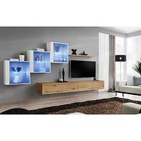 Nappali bútor Switch XVIII üveg +LED fehér/Wotan