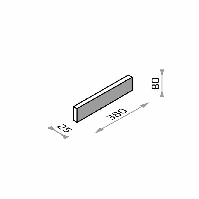 Homlokzati csempe Piano 38x8x2,5 onix
