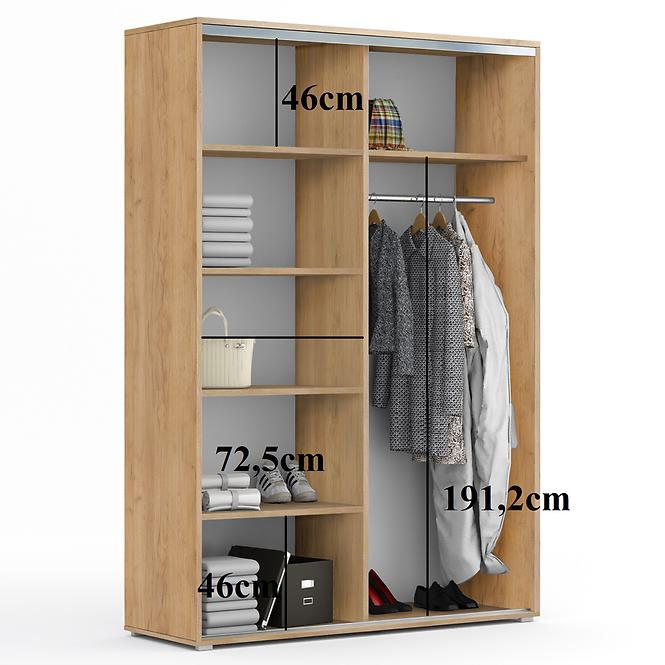 Szekrény Emilia A2 150 Craft aranysárga /fehér