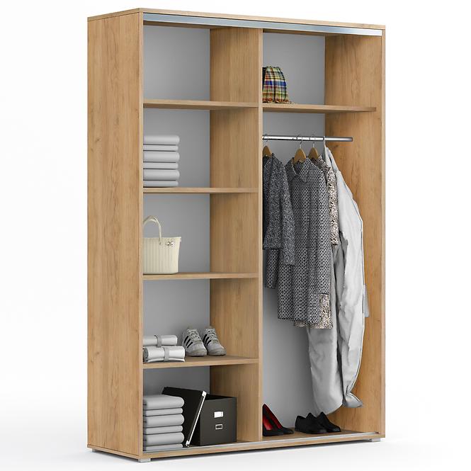 Szekrény Emilia A2 150 Craft aranysárga /fehér,3