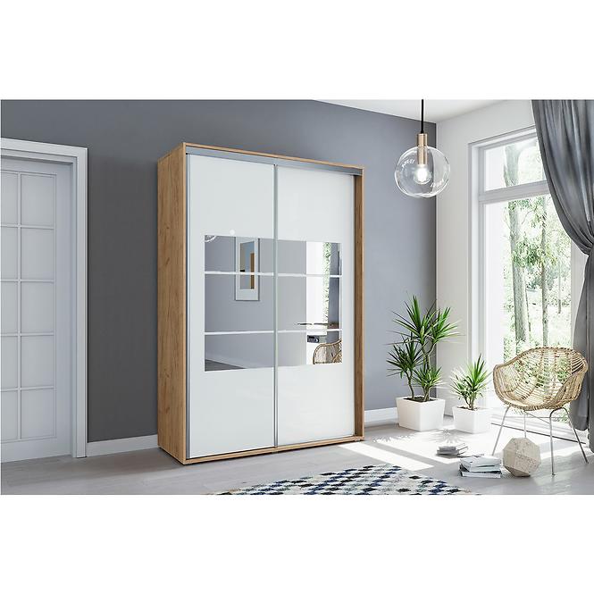 Szekrény Emilia A2 150 Craft aranysárga /fehér