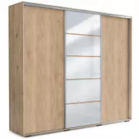 Szekrény Alicja A28 250 tükör Craft aranysárga/fehér Lacobel