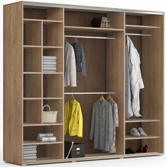 Szekrény Jagoda A31 250 tükör Craft aranysárga