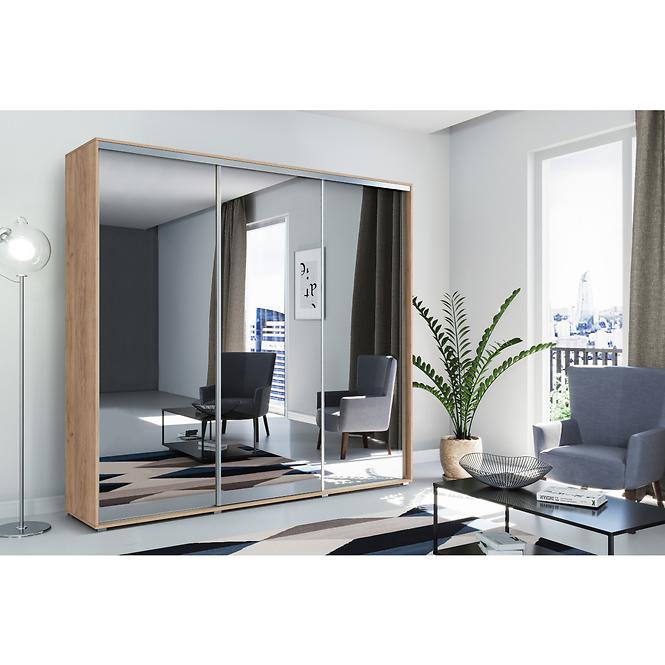 Szekrény Jagoda A31 250 tükör Craft aranysárga