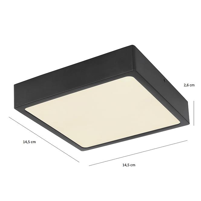 Lámpa 12369-15 LED 15W 14,5X14,5 Fekete PL1,4