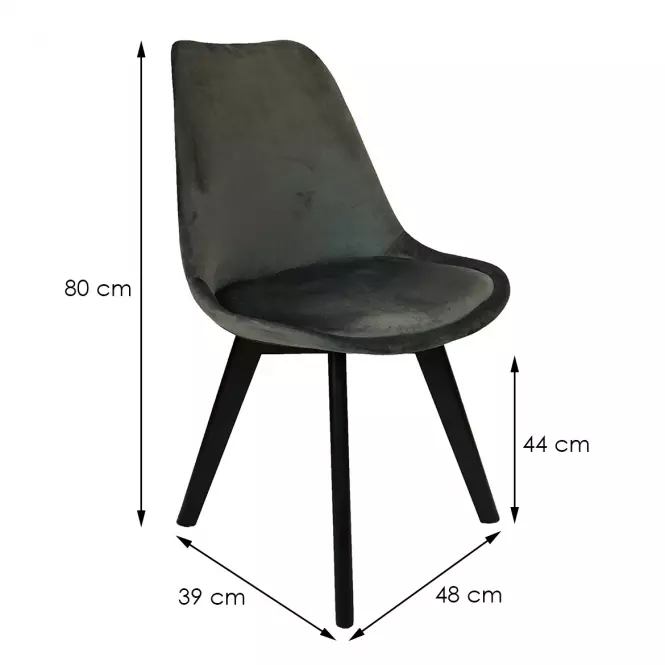 Szék Mia Black Antracyt