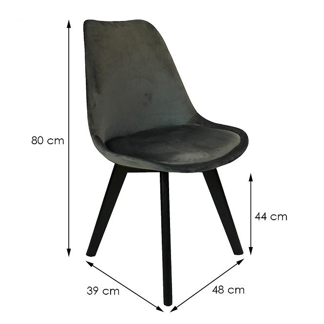 Szék Mia Black Antracyt