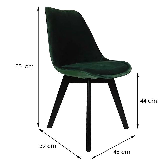Szék Mia Black zöld,2