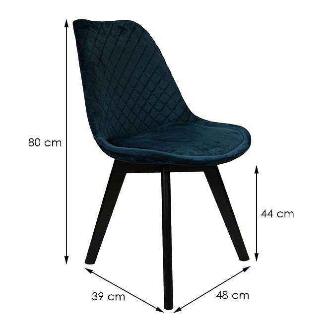 Szék Rio Black sötétkék,6