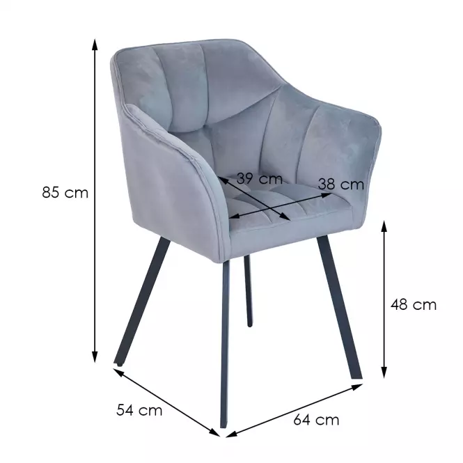 Szék Nevada sötét  szürke,4