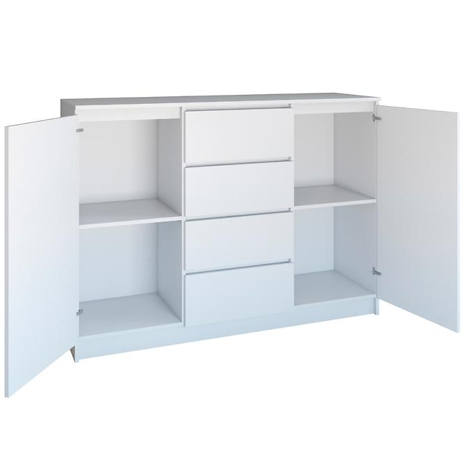 Komód 2D4S 120 fehér Mat