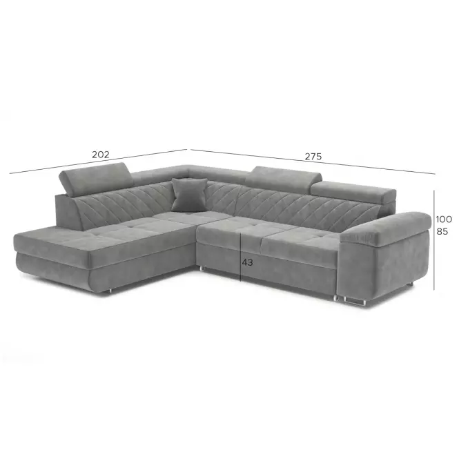 Sarokgarnitúra szett  Laguna L Monolith 85