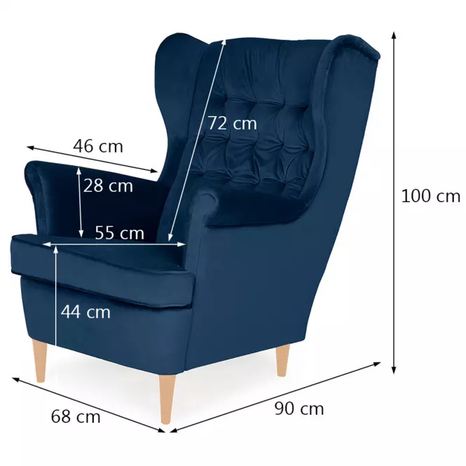 Fotel Prince Bluvel 86,5