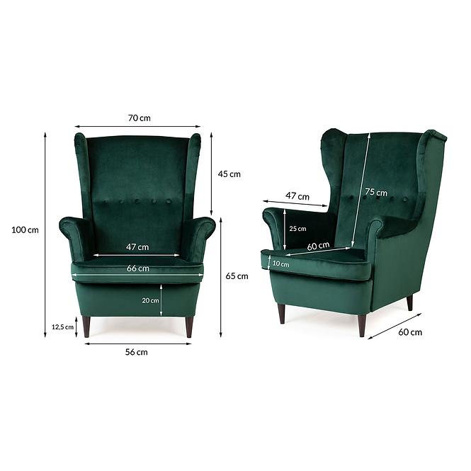 Fotel Royal Bluvel 78/wenge,8